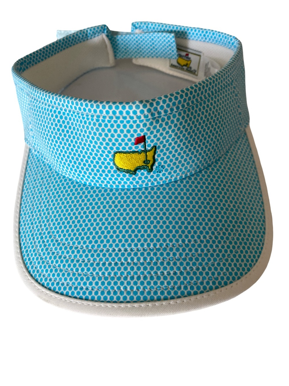 Masters Golf Blue Mesh Golf Visor with Yellow Logo-adjustable size